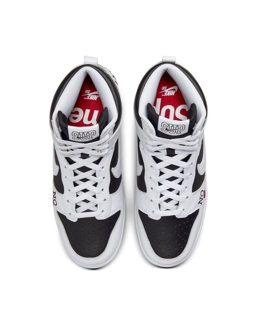 Nike Black X Supreme Sb Dunk High 'By Any Means for men