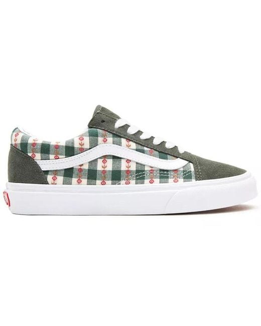 Vans Old Skool 'Whitegreen Plaid' for men