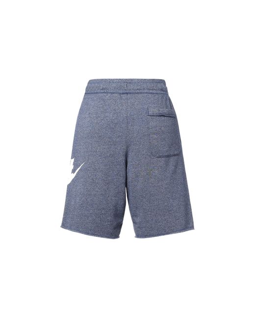 Nike Blue Sportswear Logo Printing Drawstring Casual Shorts for men