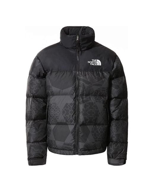 The North Face 1996 Retro Nuptse Ic Geo Tonal Print Jacket in