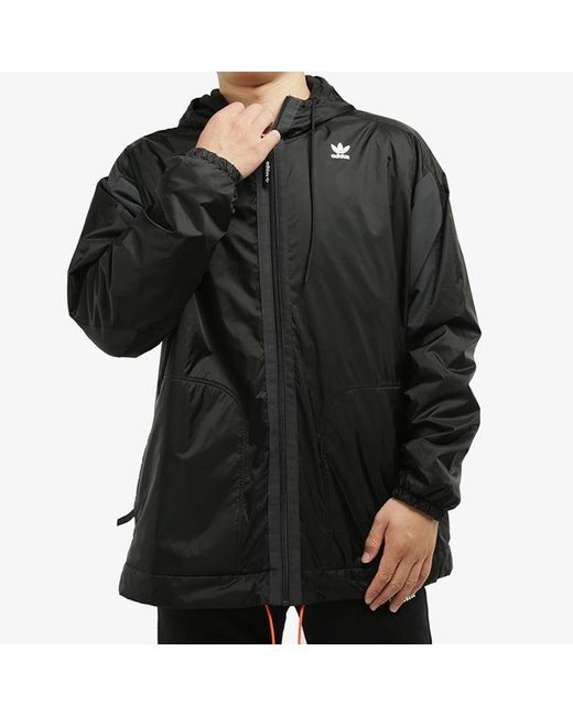 Adidas Black Originals Pt3 Hd Pf Jkt Athleisure Casual Sports Windproof Wear-Resistant Hooded Jacket for men