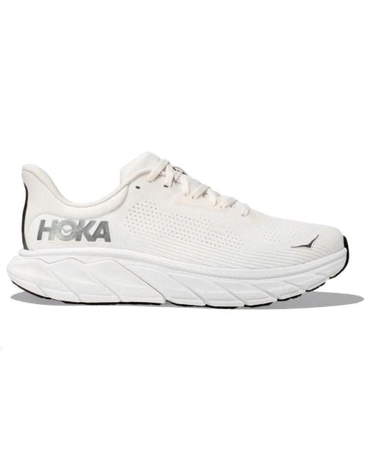 Hoka One One White Arahi 7 Running Shoe for men