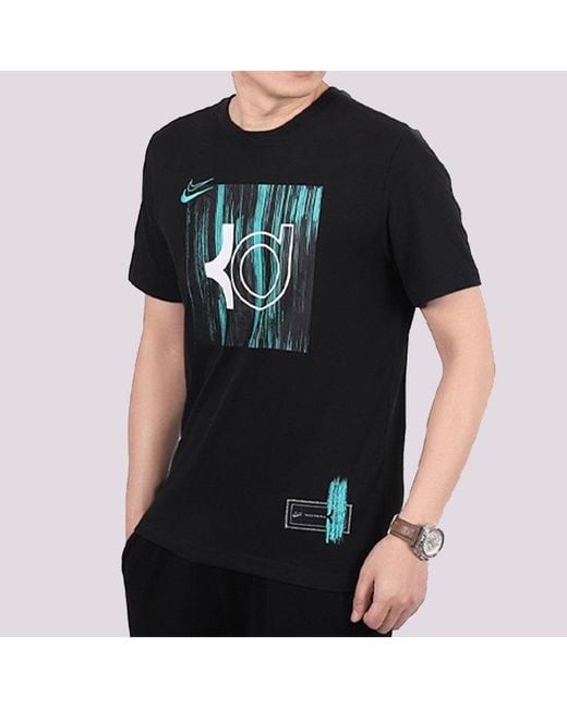 Nike Black Dri-Fit Kd Logo Kevin Durant Printed Tee for men