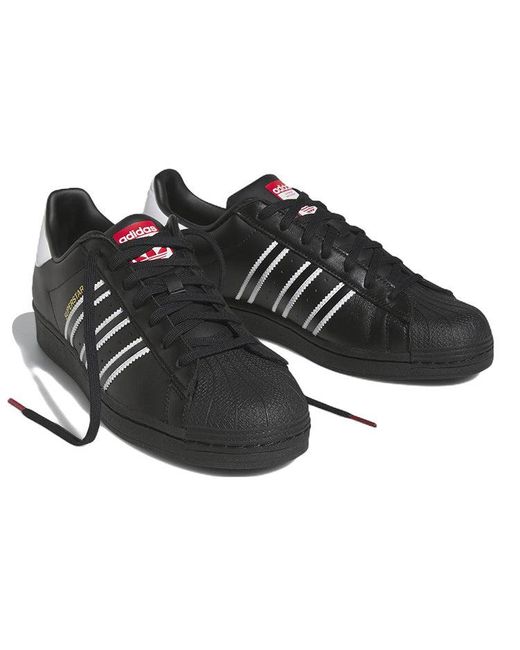 Adidas Black Tennis Superstar for men