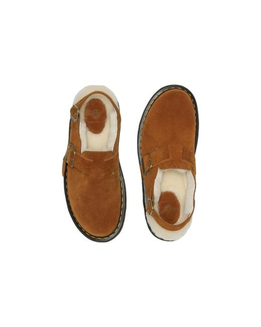 Dr. Martens Brown Jorge Shearling Slingback Mule for men