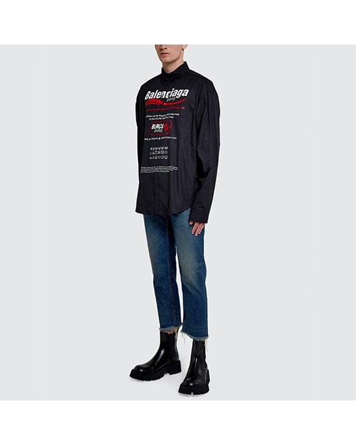 Balenciaga Black Dry Cleaning Shirt Large Fit