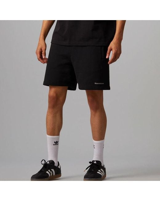 Adidas Black X Pharrell Humanrace Small Logo Shorts for men