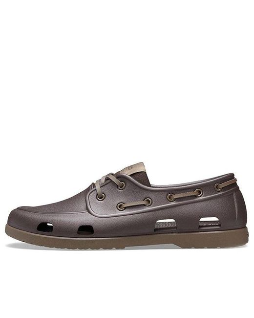 CROCSTM Brown Minimalistic Cozy Low Top Flats Loafers for men