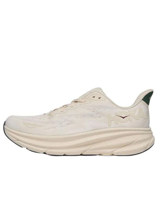 Hoka One One White Clifton 9 'Oat Milk Alabaster' for men