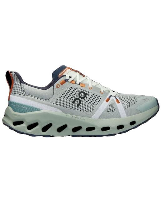 On Shoes Gray Cloudsurfer Trail 'Aloe Mineral' for men