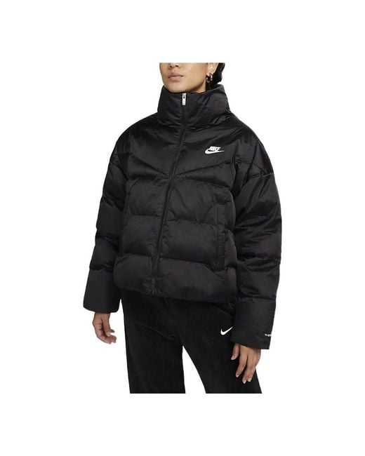 Nike Black (Wmns) Therma-Fit City Series Synthetic Fill Shine Jacket