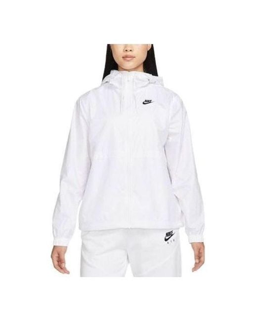 Nike White (Wmns) Sportswear Essential Repel Woven Jacket