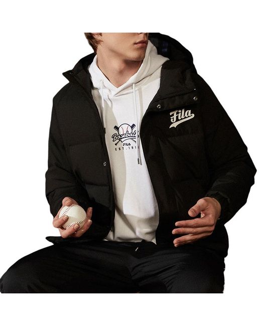 Fila Blue Logo Print Down Jacket for men