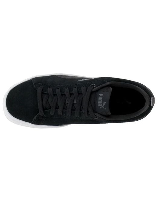 PUMA Black Smash Platform Suede Casual Board Shoes for men