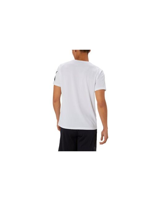 Asics White A-i-m Dry Graphic Short Sleeve T-shirt for men