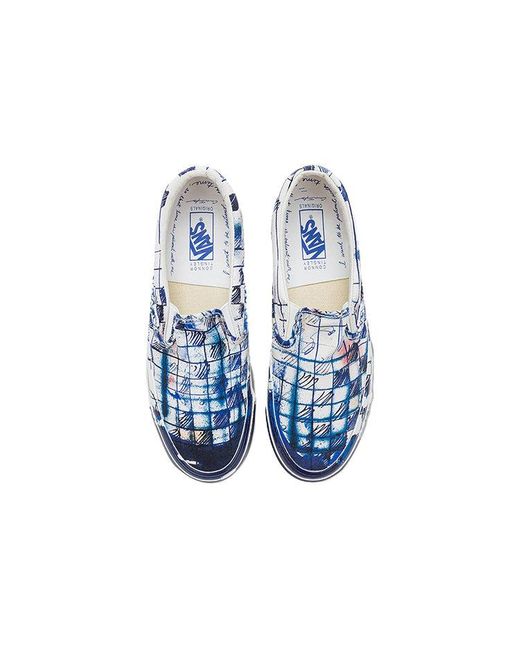 Vans Blue Connor Tingley X Og Classic Slip-On Lx 'Checkerboard for men