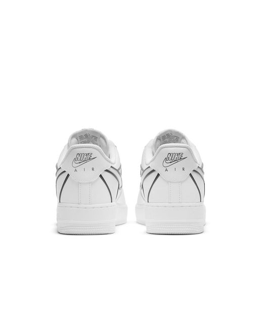 Nike White Air Force 1 Low Metallic Pewter' for men