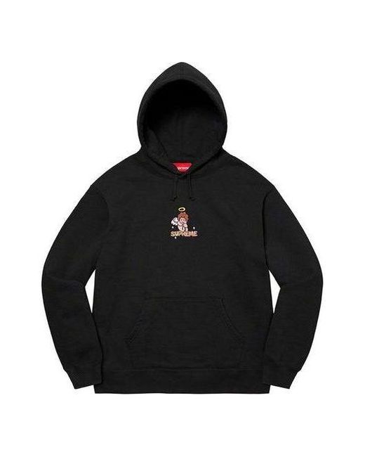Supreme Black Angel Hooded Sweatshirt for men