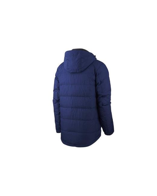 Nike Blue Outdoor Windproof Stay Warm Casual Hooded Down Jacket Dark for men