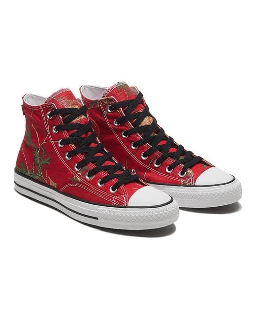 Converse Red Chuck Taylor All Star Pro Leaves for men