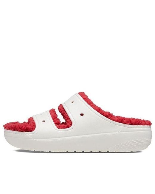 CROCSTM Pink (Wmns) Classic Cozzzy Holiday Sweater Sandal