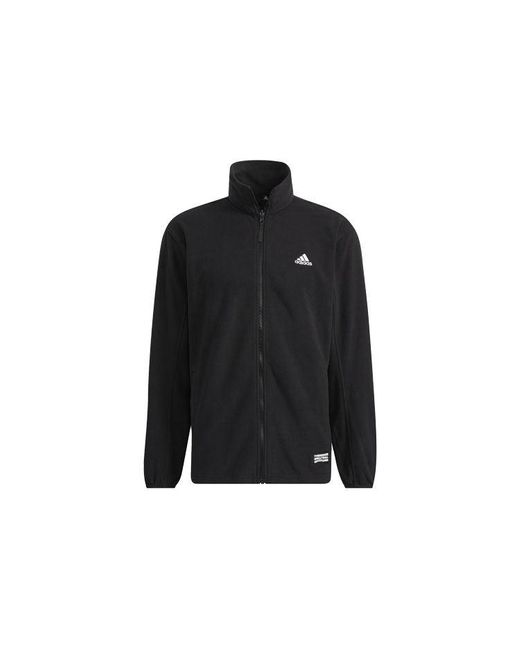 Adidas Black Zipper Stand Collar Hooded 3 for men