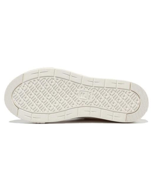 Fila White Low-Top Slip-On Sneakers
