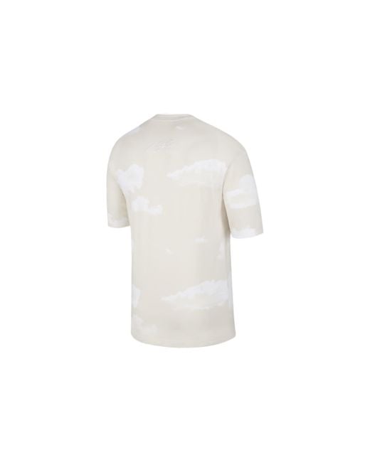 Nike White Casual Printing Round Neck Pullover Short Sleeve Sail T-Shirt for men
