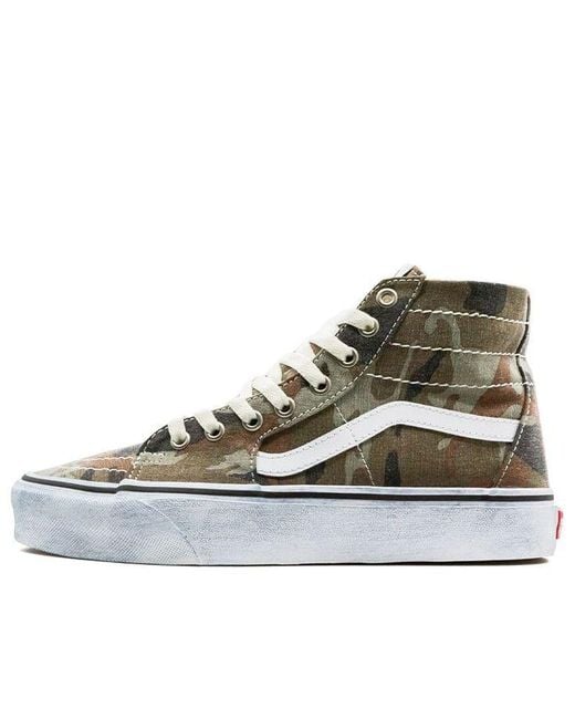 Vans Green Sk8-Hi Tapered 'Washed Camo' for men