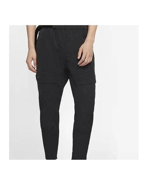 Nike Black Sportswear Tech Pack Woven Loose Sports Long Pants for men