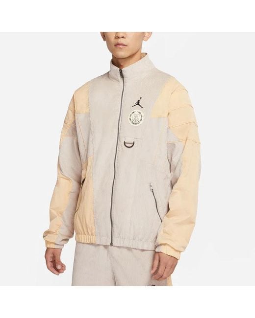 Nike Natural X Htg Crossover Contrast Color Stitching Logo Stand Collar Jacket Asia Edition for men