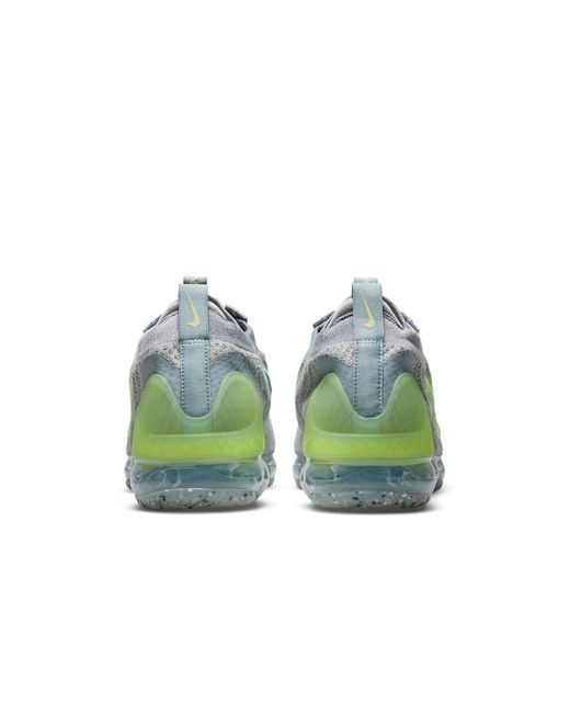 Nike Blue Air Vapormax 2021 Flyknit Light Liquid Lime' for men