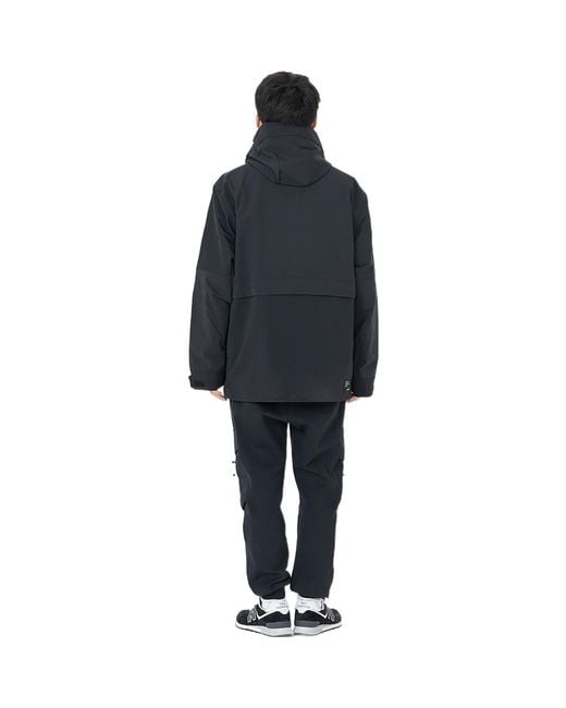 New Balance Blue Hooded Mid Down Jacket for men