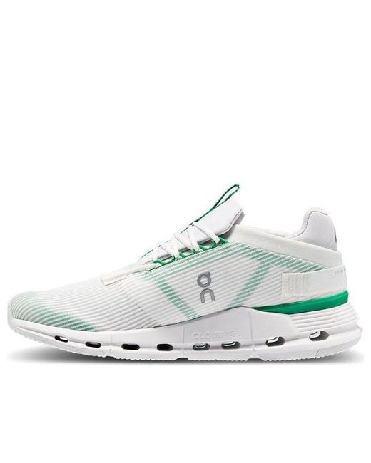 On Shoes White Cloudnova Void 'Undyed Mint' for men