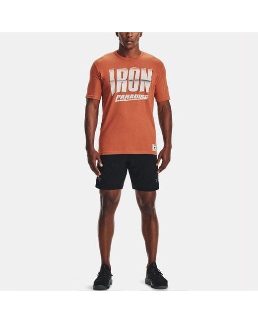 Under Armour Pink Project Rock Dare To Fail Tee for men