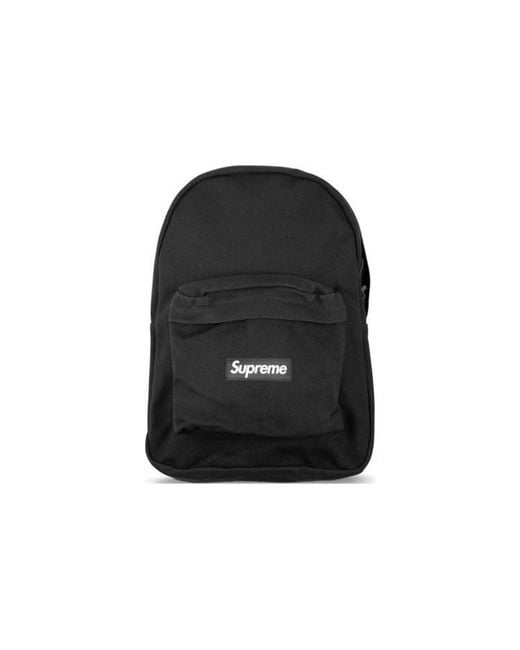 Supreme Black Canvas Backpack for men