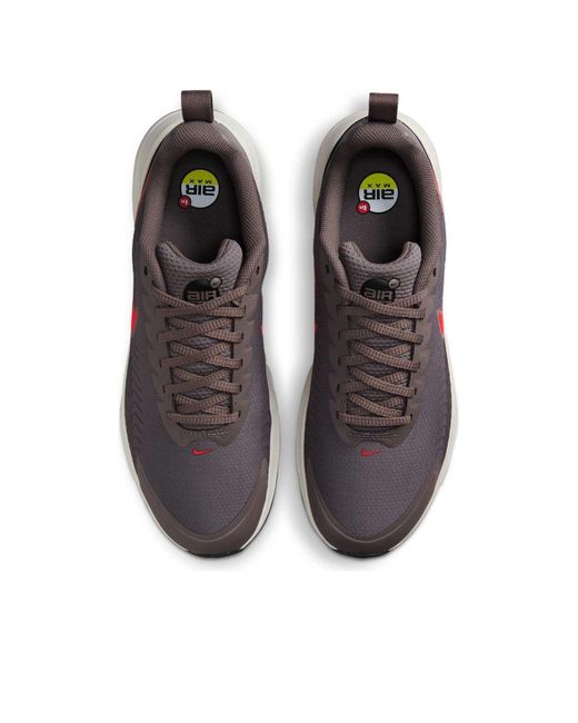 Nike Red Air Max Nuaxis 'Cave Stone Flat Pewter Dark Smoke Bright Crimson' for men