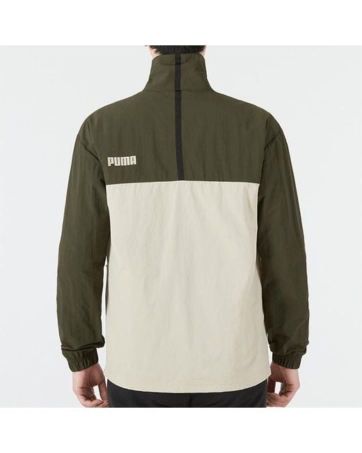 PUMA Green Windbreaker Jacket for men
