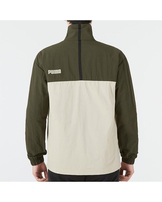PUMA Green Windbreaker Jacket for men
