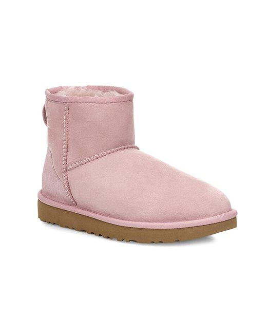 Ugg Pink (Wmns) Classic Mini Ii Fleece Lined