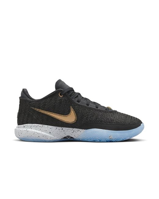 Nike Brown Lebron 20 Metallic' for men