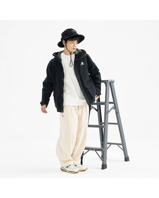 New Balance Black Logo Sportswear Hooded Jacket