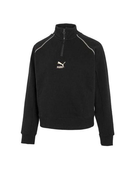 PUMA Black (Wmns) Das Cc Graphic Half-Zip Crew