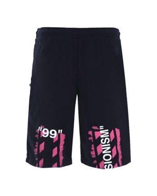 Off-White c/o Virgil Abloh Blue C/O Virgil Abloh Diag Stencil Sweatshorts for men