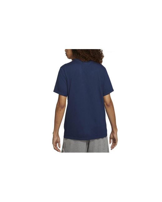 Nike Blue As J Jumpman Emb Ss Crew Midnight for men