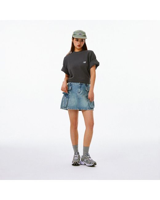 New Balance Black Nb Logo Cotton T-Shirt