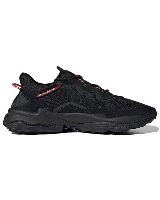Adidas Black Ozweego Scarlet' for men