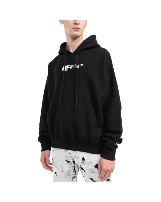 Off-White c/o Virgil Abloh Black Fw22 Aphabet Ogo Printing Hooded Ong Eeve Ooe Fit Back for men