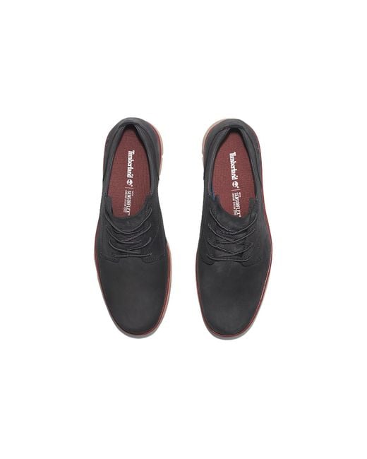 Timberland Black Bradstreet Leather Oxford Shoes 'Dark' for men