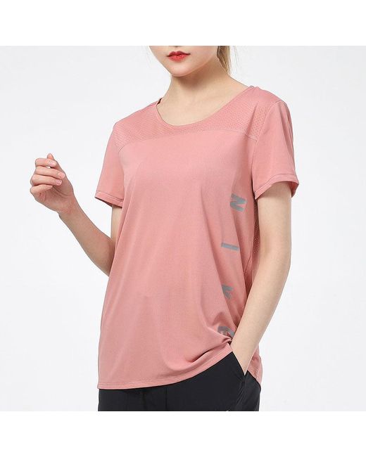 Nike Pink (Wmns) Dri-Fit Logo Printing Quick Dry